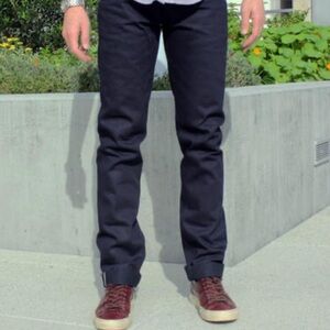 Gustin Dark Indigo Blue  Selvedge Denim  Straight Men's Jeans size 33